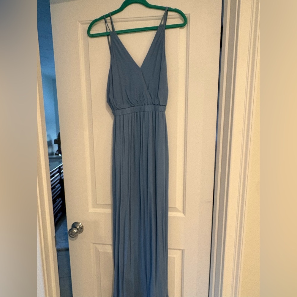 Blue Maxi dress open back
